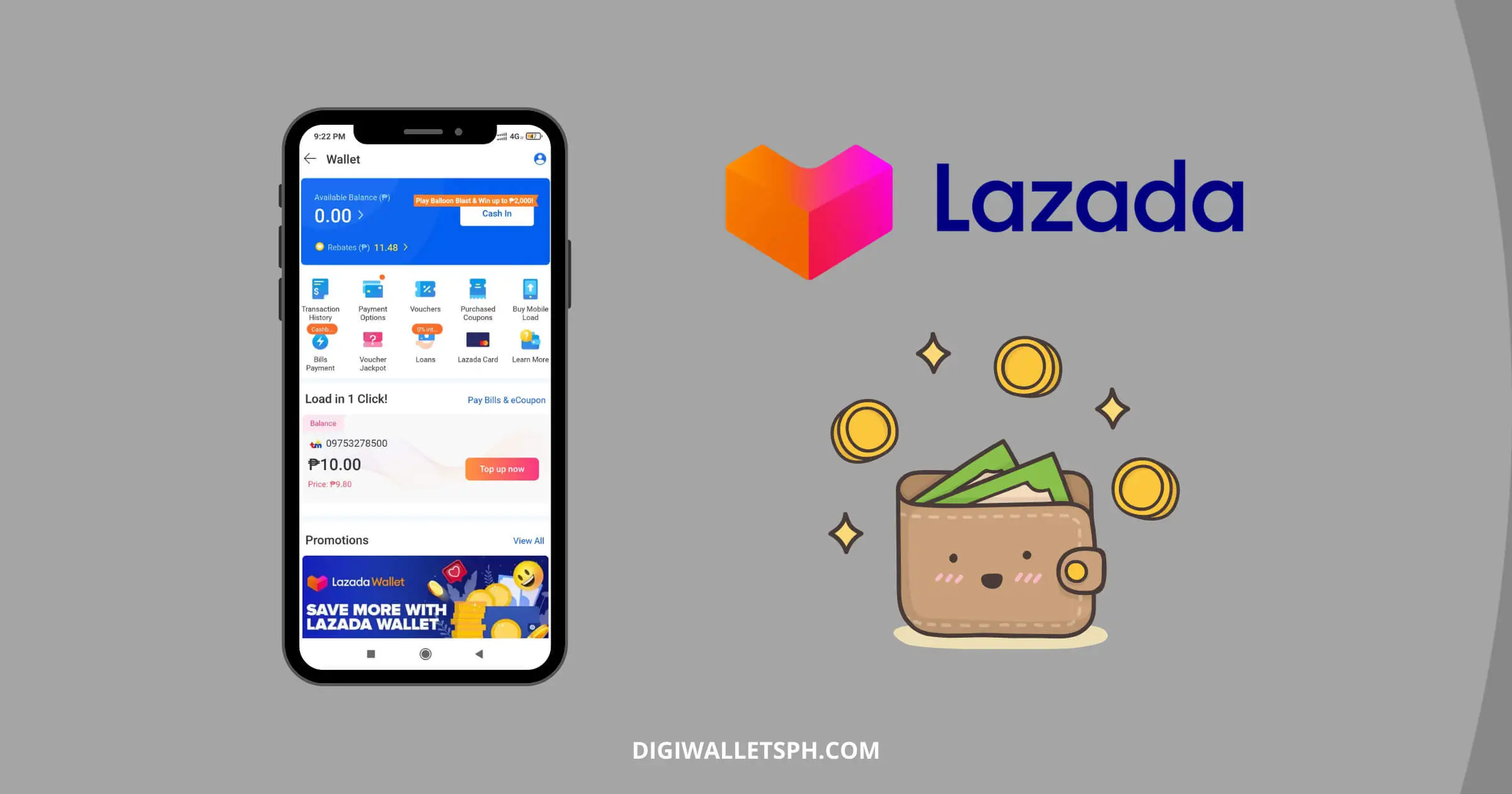 How to load lazada wallet