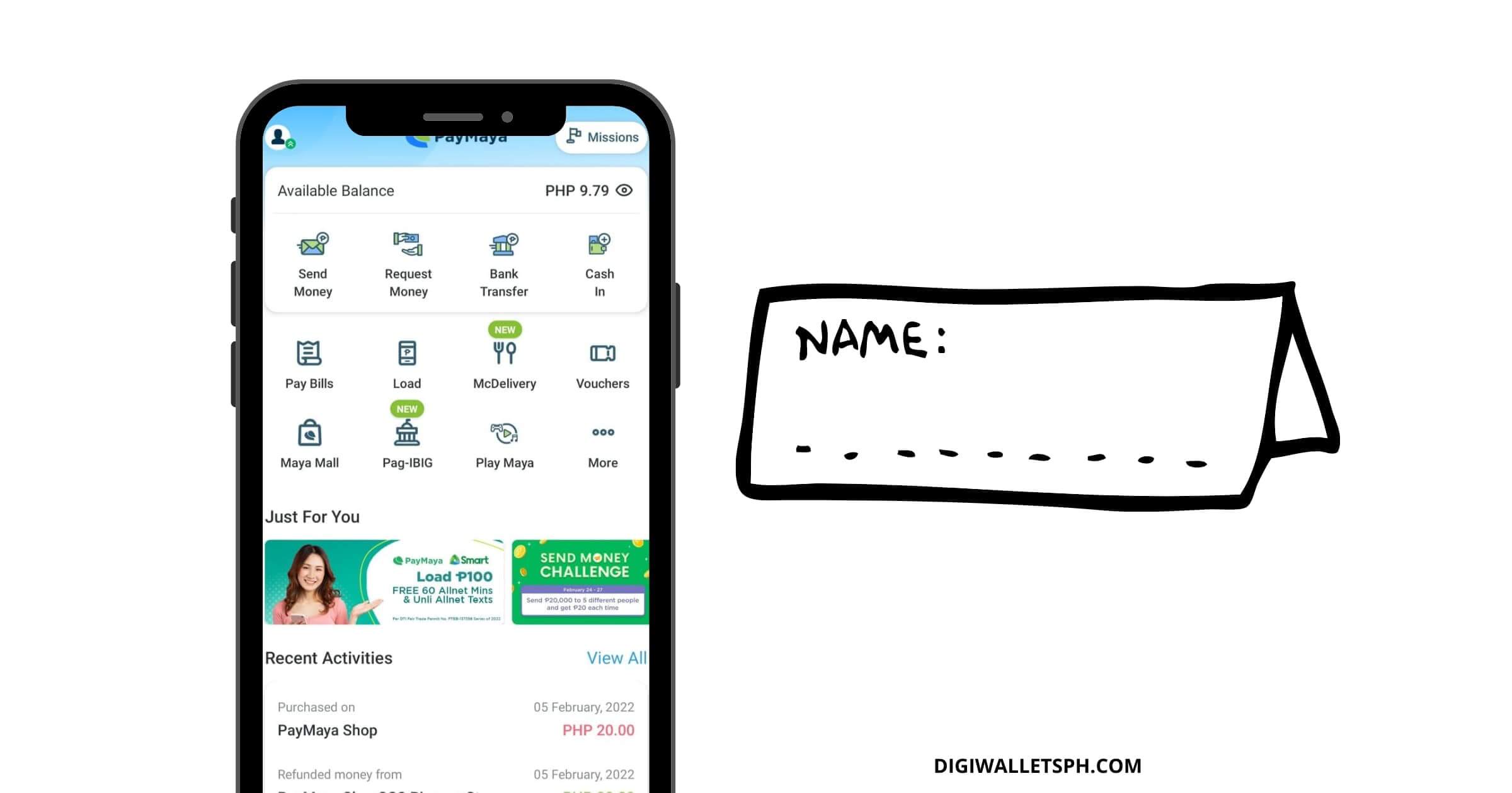 How to change name in Paymaya