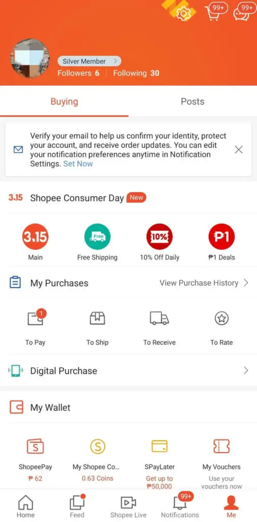 How to cancel order in Shopee 1