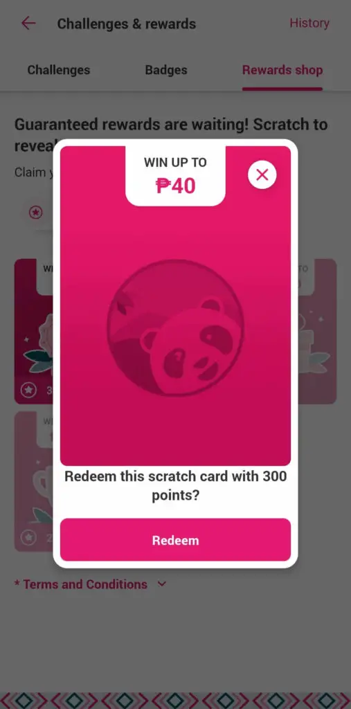 How to use points in FoodPanda 1