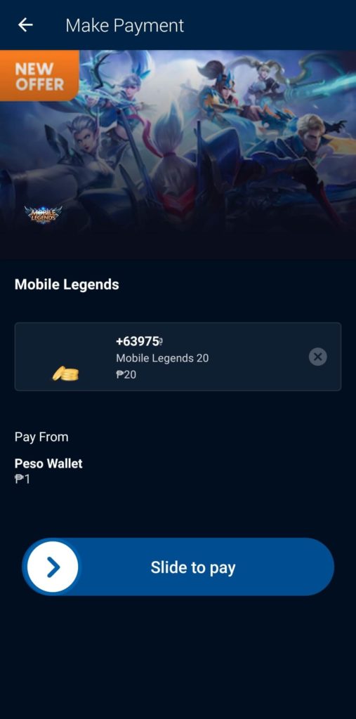How to buy Diamonds in Mobile Legends using Coins.ph 5